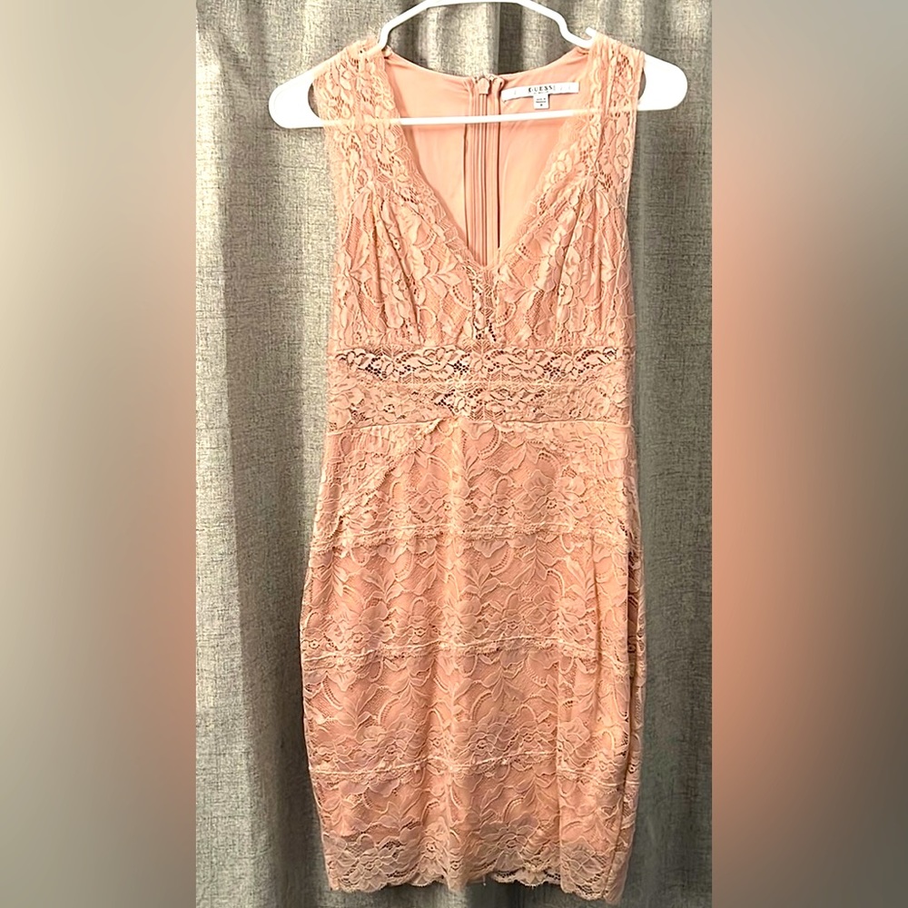 Soft pink lace dress